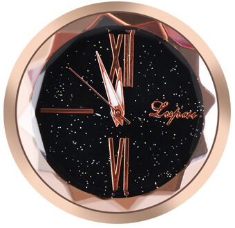 1PC Mini Auto Ornament Klok Stick-On Quartz Analoge Horloge Auto Styling Interieur Decoratie Tool Accessoires goud 1