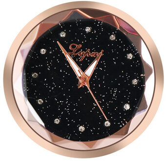 1PC Mini Auto Ornament Klok Stick-On Quartz Analoge Horloge Auto Styling Interieur Decoratie Tool Accessoires goud 5