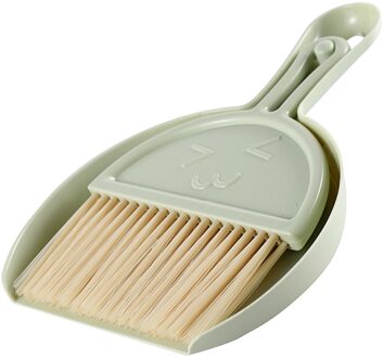 1Pc Mini Bench-Top Vegen Borstel, Kleine Bezem En Stof Pan Set, licht En Eenvoudige Schoon Gereedschap Dat Niet Nemen Ruimte GN