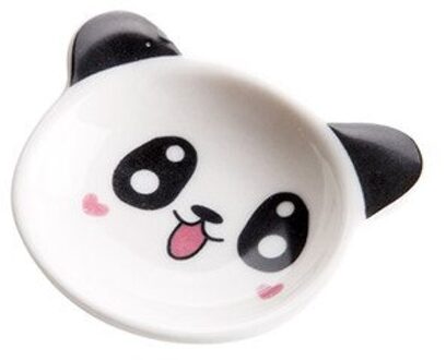 1Pc Mini Cartoon Panda Keramische Kleine Schotel Thuis Sojasaus Schotel Creatieve Japanse Servies Kruiden Schotels Leuke Plaat B