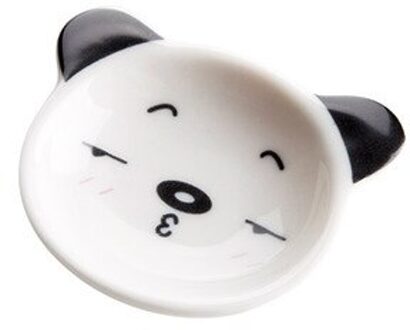 1Pc Mini Cartoon Panda Keramische Kleine Schotel Thuis Sojasaus Schotel Creatieve Japanse Servies Kruiden Schotels Leuke Plaat