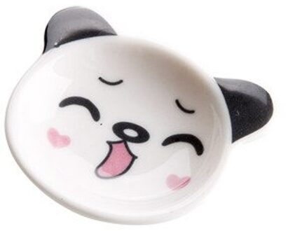 1Pc Mini Cartoon Panda Keramische Kleine Schotel Thuis Sojasaus Schotel Creatieve Japanse Servies Kruiden Schotels Leuke Plaat