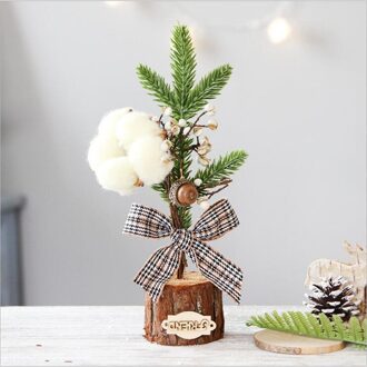 1Pc Mini Desktop Kunstmatige Kerst Pine Leaf Tree Home Decoratieve Potplanten Ornament stijl 2