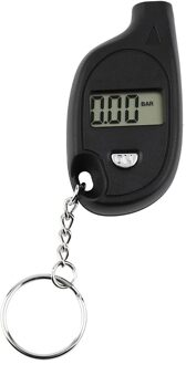 1Pc Mini Draagbare Sleutelhanger Lcd Digitale Auto Band Band Luchtdrukmeter Auto Motorfiets Test Tool (Met Mobiele lithium Batterij)
