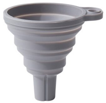 1Pc Mini Food Grade Siliconen Gel Vouwen Trechter Vouwen Telescopische Lange Nek Trechter Vloeibare Vulling Huishouden Keuken Gereedschap grijs