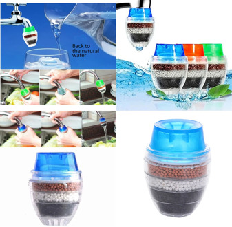 1Pc Mini Kitchen Carbon Faucet Tap Water Purifier Anti-Splash Water Saving Tap Nozzle Head Filter Water Clean Home Accessories