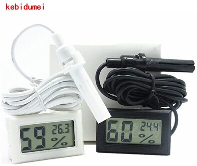 1Pc Mini Lcd-scherm Digitale Thermometer Hygrometer Temperatuur Vochtigheid Meter Probe