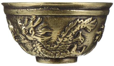 1Pc Mini Messing Kom Standbeeld Miniatuur Antieke Gesneden Kom Ornament Decor Nieuwjaar Ornamenten Ambachtelijke Brons