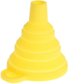 1pc Mini Opvouwbare Trechter Kleurrijke Silicone Inklapbare Stijl Trechter Opvouwbare Draagbare Trechters Keuken Accessoires Gadgets geel