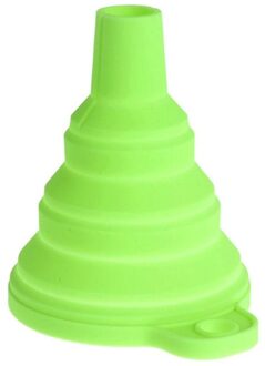 1pc Mini Opvouwbare Trechter Kleurrijke Silicone Inklapbare Stijl Trechter Opvouwbare Draagbare Trechters Keuken Accessoires Gadgets groen