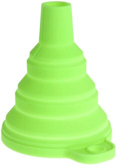 1pc Mini Opvouwbare Trechter Kleurrijke Silicone Inklapbare Stijl Trechter Opvouwbare Draagbare Trechters Keuken Accessoires Gadgets groen