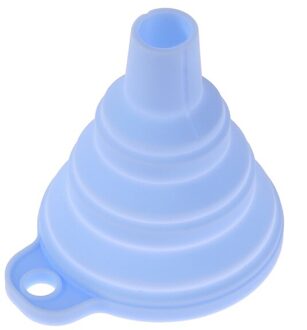 1pc Mini Opvouwbare Trechter Kleurrijke Silicone Inklapbare Stijl Trechter Opvouwbare Draagbare Trechters Keuken Accessoires Gadgets nordic blauw