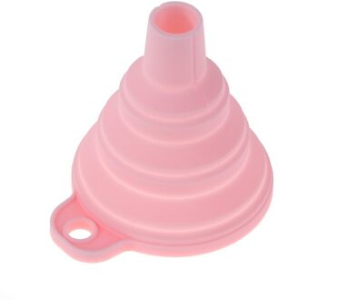 1pc Mini Opvouwbare Trechter Kleurrijke Silicone Inklapbare Stijl Trechter Opvouwbare Draagbare Trechters Keuken Accessoires Gadgets nordic roze