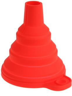 1pc Mini Opvouwbare Trechter Kleurrijke Silicone Inklapbare Stijl Trechter Opvouwbare Draagbare Trechters Keuken Accessoires Gadgets rood