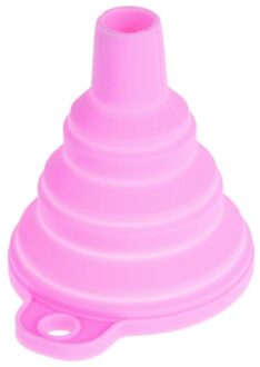 1pc Mini Opvouwbare Trechter Kleurrijke Silicone Inklapbare Stijl Trechter Opvouwbare Draagbare Trechters Keuken Accessoires Gadgets roos rood