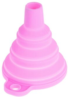 1pc Mini Opvouwbare Trechter Kleurrijke Silicone Inklapbare Stijl Trechter Opvouwbare Draagbare Trechters Keuken Accessoires Gadgets roos rood