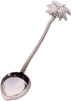 1Pc Mini Rvs Rose Handvat Koffie Lepel Roeren Lepel Theelepel Theelepel Dessertlepel Lange Handvat Servies Goud zilver B