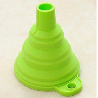 1Pc Mini Siliconen Gel Opvouwbaar Opvouwbare Stijl Trechter Hopper Keuken Koken Gereedschap Keuken Goederen Keuken Accessoires groen