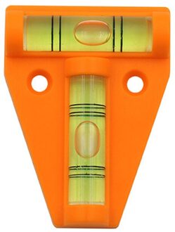 1Pc Mini T Type Waterpas Meting Instrument Driehoekige Niveau T-Type Geest Bubble Shell Plastic Meetinstrumenten oranje
