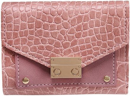 1Pc Mode Vrouwen Portefeuilles Meisjes Kleine Coin Clutch Pu Lederen Alle-Match Purse Rivet Korte Portemonnee Rits coin Kaarthouder # G30