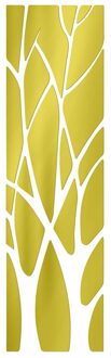 1Pc Moderne Boom Muursticker Woonkamer Spiegel Afwerking Acryl Art Muurtattoo Home Decor Verwijderbare Decoratie Sticker Goud