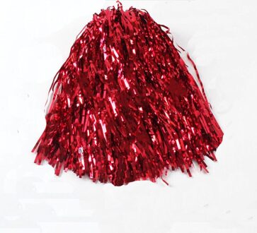 1Pc Modieuze Cheer Dance Sport Benodigdheden Concurrentie Cheerleading Pom Poms Bloem Bal Verlichting Up Party Juichen Fancy Pom Poms rood