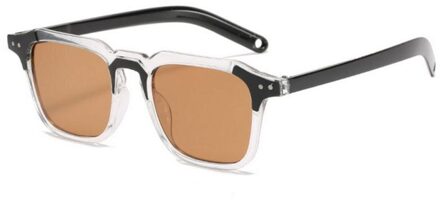 1Pc Modieuze Zonnebril Dikke Frame Outdoor Toerisme Strand Zonnebril Grote Klassieke Zonnebril Vierkante Zonnebril 02