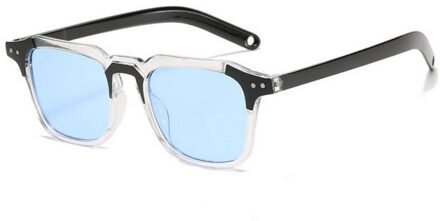 1Pc Modieuze Zonnebril Dikke Frame Outdoor Toerisme Strand Zonnebril Grote Klassieke Zonnebril Vierkante Zonnebril 07