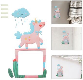 1Pc Mooie Creatieve 3D Schakelaar Sticker Voor Schakelaar Decoratie Thuis) eenhoorn