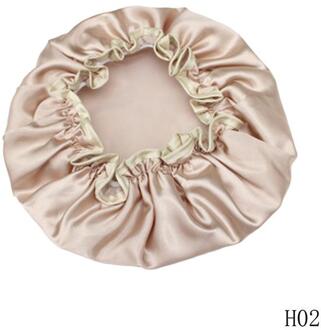 1Pc Mooie Dikke Vrouwen Douche Satijnen Hoeden Kleurrijke Bad Douche Caps Haar Cover Dubbele Waterdichte Badmuts 02