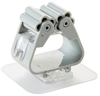 1Pc Mop Bezem Houder Wandmontage Houder Huishouden Lijm Opslag Bezem Hanger Mop Haak Rack Keuken Badkamer Organizer #25 blauw