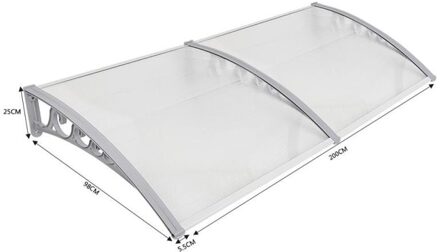 1Pc Multi-Size Duurzaam Deur Luifel Luifel Poly Carbonaat Deur & Venster Luifel Voor Outdoor Entree Deur-venster Luifel Luifel Hwc 100x200 cm