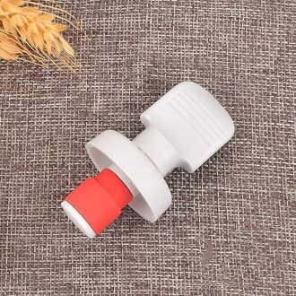 1Pc Multicolor Plastic Wijnfles Stop Vacuüm Wine Bottle Stopper Champagne Saver Druk Sealer Onderhouder wit
