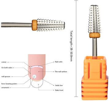 1Pc Multifunctionele 100% Carbide Nail Drill 5in1 Editie Slim & Cross Professionele Nail Boor Voor Elektrische nail Boor Machine 5in1 2XC