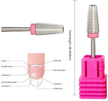 1Pc Multifunctionele 100% Carbide Nail Drill 5in1 Editie Slim & Cross Professionele Nail Boor Voor Elektrische nail Boor Machine 5in1 3XC