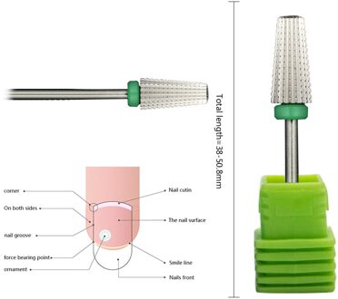 1Pc Multifunctionele 100% Carbide Nail Drill 5in1 Editie Slim & Cross Professionele Nail Boor Voor Elektrische nail Boor Machine 5in1 C