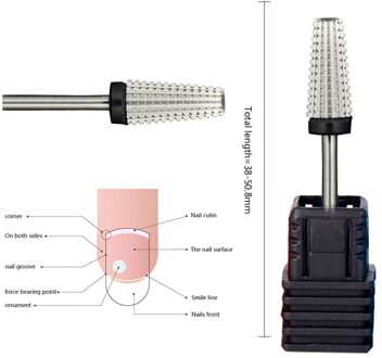 1Pc Multifunctionele 100% Carbide Nail Drill 5in1 Editie Slim & Cross Professionele Nail Boor Voor Elektrische nail Boor Machine 5in1 XC