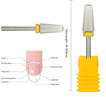 1Pc Multifunctionele 100% Carbide Nail Drill 5in1 Editie Slim & Cross Professionele Nail Boor Voor Elektrische nail Boor Machine 5in1 XF