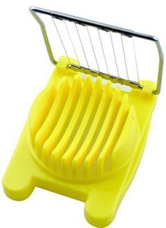 1Pc Multifunctionele Cut Keuken Egg Slicer Sectioner Cutter Mold Flower Edges Keuken Accessoires Egg Shaper geel