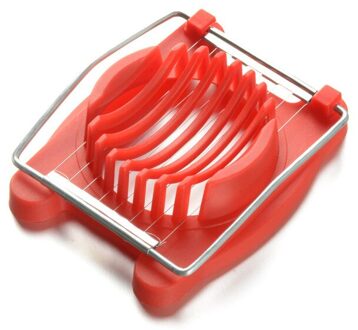 1Pc Multifunctionele Cut Keuken Egg Slicer Sectioner Cutter Mold Flower Edges Keuken Accessoires Egg Shaper rood
