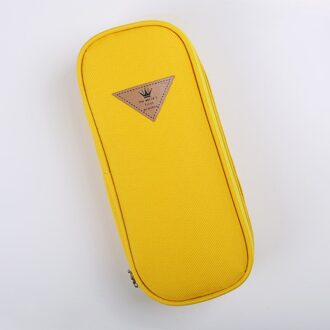 1Pc Multifunctionele Opslag Briefpapier Tas Koreaanse Stijl Candy Kleur Canvas Etui Escolar Papelaria School Supply geel