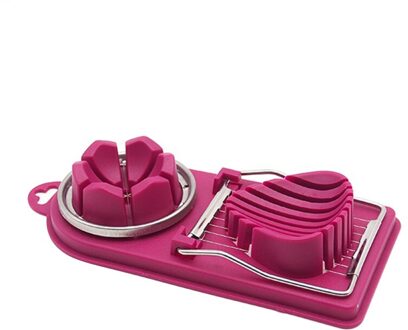 1Pc Multifunctionele Roestvrij Staal Ei Cutter Eiersnijder Sectioner Cutter Mold Flower-Vorm Boterhamworst Cutter Keuken Gadget as tonen
