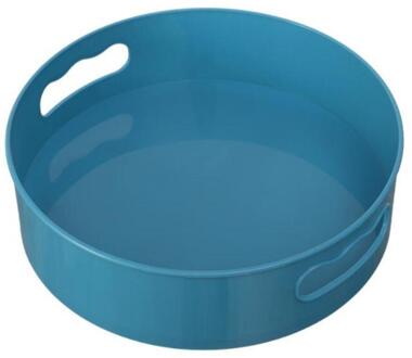 1Pc Multifunctionele Roterende Lade Keuken Opslag Container Kruiderij Opbergdoos Non Slip Cosmetica Organizer Draaiende Plank blauw