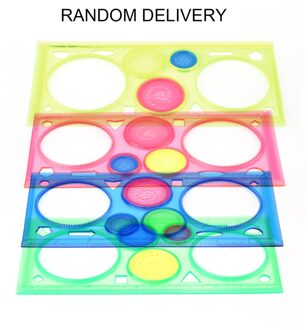 1Pc Multifunctionele Spirograph Geometrische Heerser Opstellen Tools Leren Tekening Tool Plastic Heerser School Briefpapier Leveringen