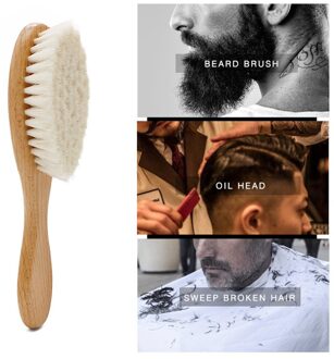 1Pc Multifunctionele Zachte Mannen Snor Baard Geitenhaar Borstel Baby Baby Haar Borstel Grooming Borstel 18*5 Cm