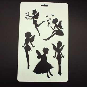 1Pc Musical Ballet Meisje Vormige Herbruikbare Stencil Airbrush Schilderen Art Diy Home Decor Schroot Boeken Fotoalbum Ambachten 3