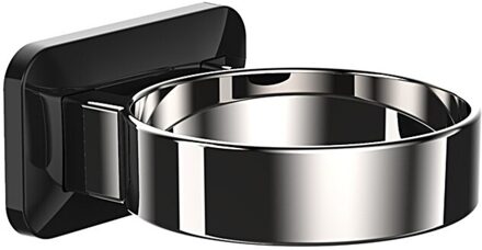 1Pc Muur Gemonteerde Föhn Houder Abs Badkamer Plank Opslag Föhn Houder Rack Organizer Voor Haardroger zwart