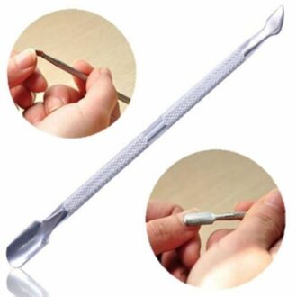 1Pc Nail Cuticle Spoon Pusher Schraper Remover Rvs Nail Art Dode Huid Verwijderen Pedicure Accessoires Manicure Tool 1 stk sliver