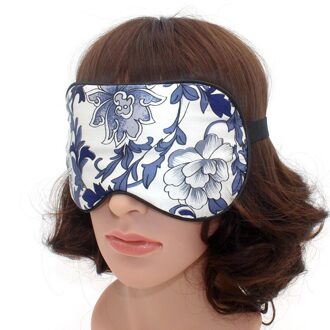 1Pc Natuurlijke Zijde Slaapmasker Slapen Oogmasker Eyeshade Cover Shade Eye Patch Vrouwen Zachte Draagbare Blinddoek Reizen Dutje ooglap