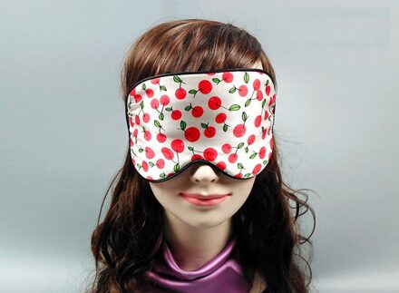 1Pc Natuurlijke Zijde Slaapmasker Slapen Oogmasker Eyeshade Cover Shade Eye Patch Vrouwen Zachte Draagbare Blinddoek Reizen Dutje ooglap